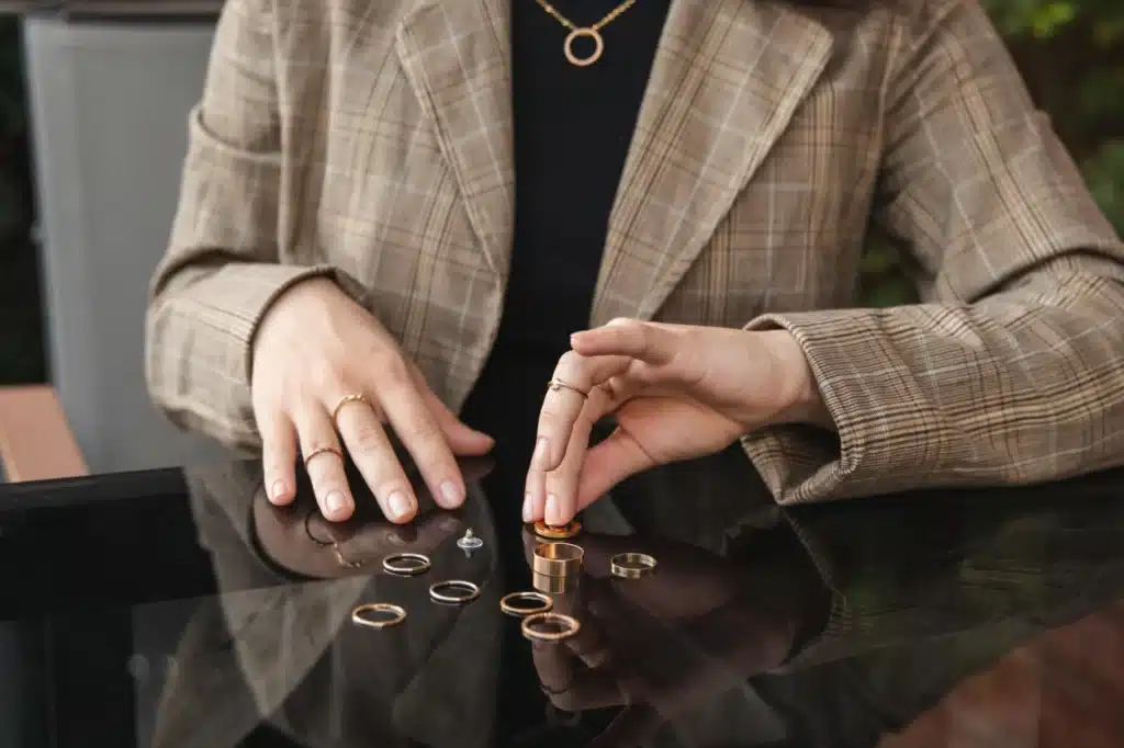 Gold And Diamond Rings Ready For Professional Resizing At Watch Technicians St. Louis